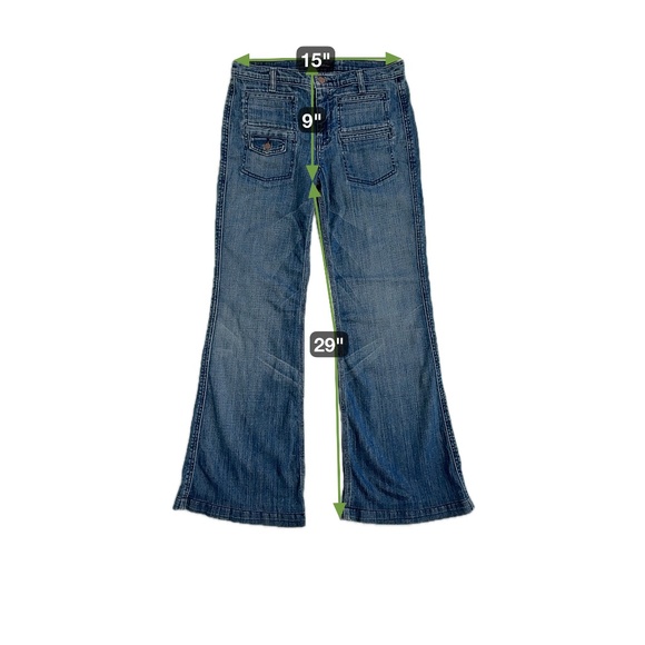 7 For All Mankind Georgia New Zealand Flare Jeans | Mid-Rise Denim | Size 28 - Picture 8 of 8